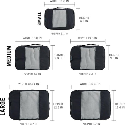 Explorey Packing Cubes 5-pack